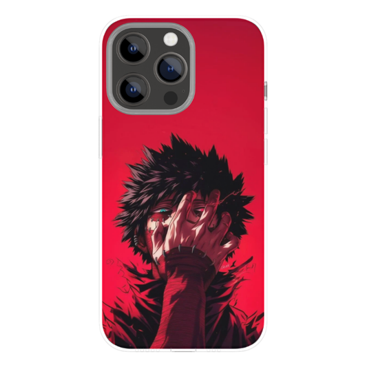 Dabi Anime Inspired Red Rage Phone Case – Premium Metal Back Cover with Shockproof Protection, Glossy HD Print, Slim Protective Cover for All Smartphone Models