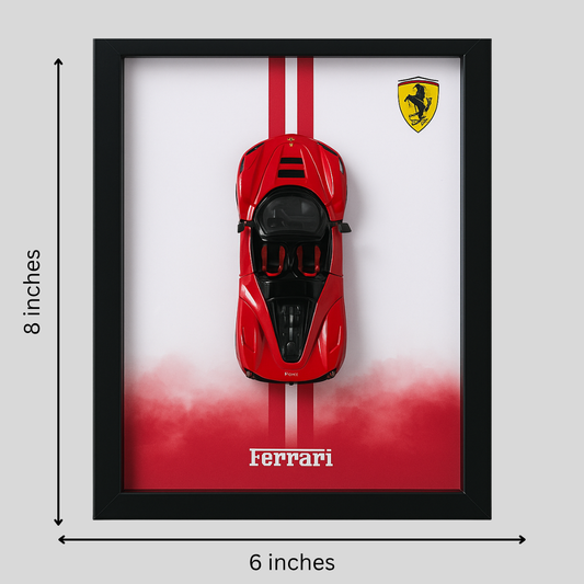 Luxury Ferrari Diecast Car Frame – 3D Wall Art