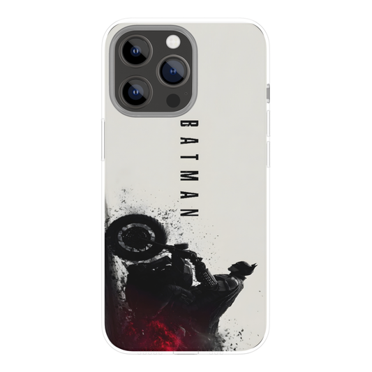 BATMAN Inspired Phone Case | Dark Knight Motorcycle Action Design | Premium Metal Back Cover | Shockproof Slim Protective Case