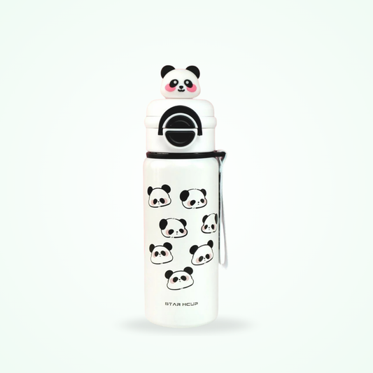 Panda x Cup Insulated Bottle – Cute Double Wall Stainless Steel Thermos for Hot & Cold Drinks | Leak-Proof & Portable Travel Flask