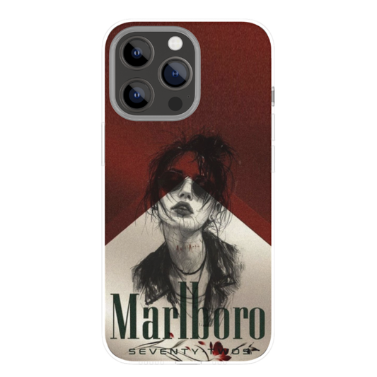 Vintage malboro Aesthetic Portrait Mobile Cover | Retro Red Minimal Art Back Case | Premium Matte Finish Shockproof Slim Phone Case for iPhone & Android