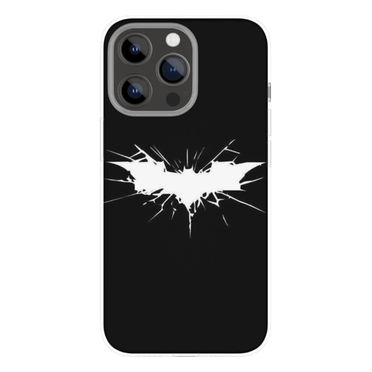 Dark Knight Bat Emblem Inspired Phone Case – Minimal Black Superhero Logo Design Slim Protective Back Cover Compatible with All Smartphone Models