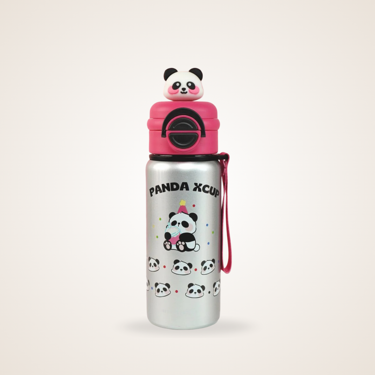 Panda x Cup Insulated Bottle – Cute Double Wall Stainless Steel Thermos for Hot & Cold Drinks | Leak-Proof & Portable Travel Flask