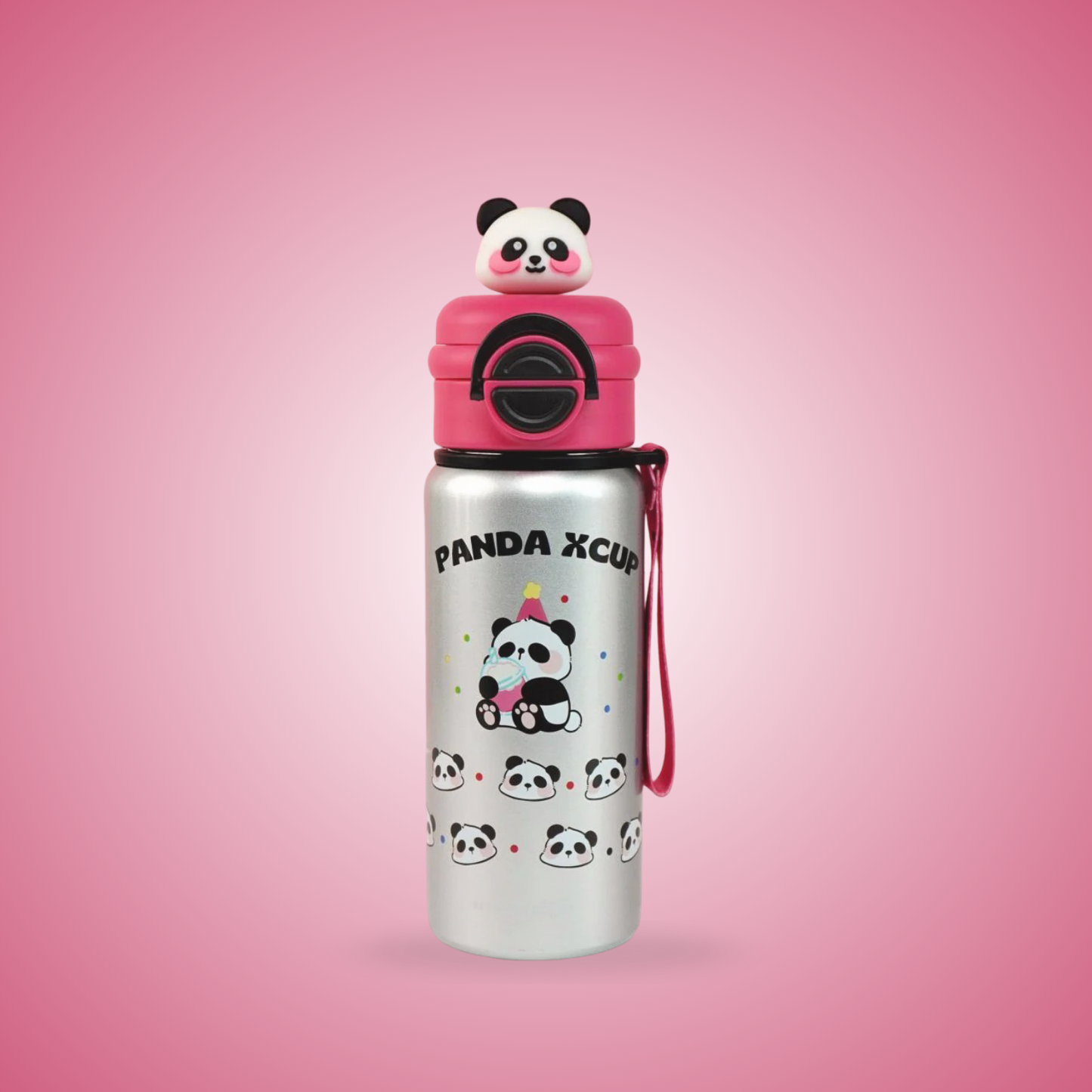 Panda x Cup Insulated Bottle – Cute Double Wall Stainless Steel Thermos for Hot & Cold Drinks | Leak-Proof & Portable Travel Flask