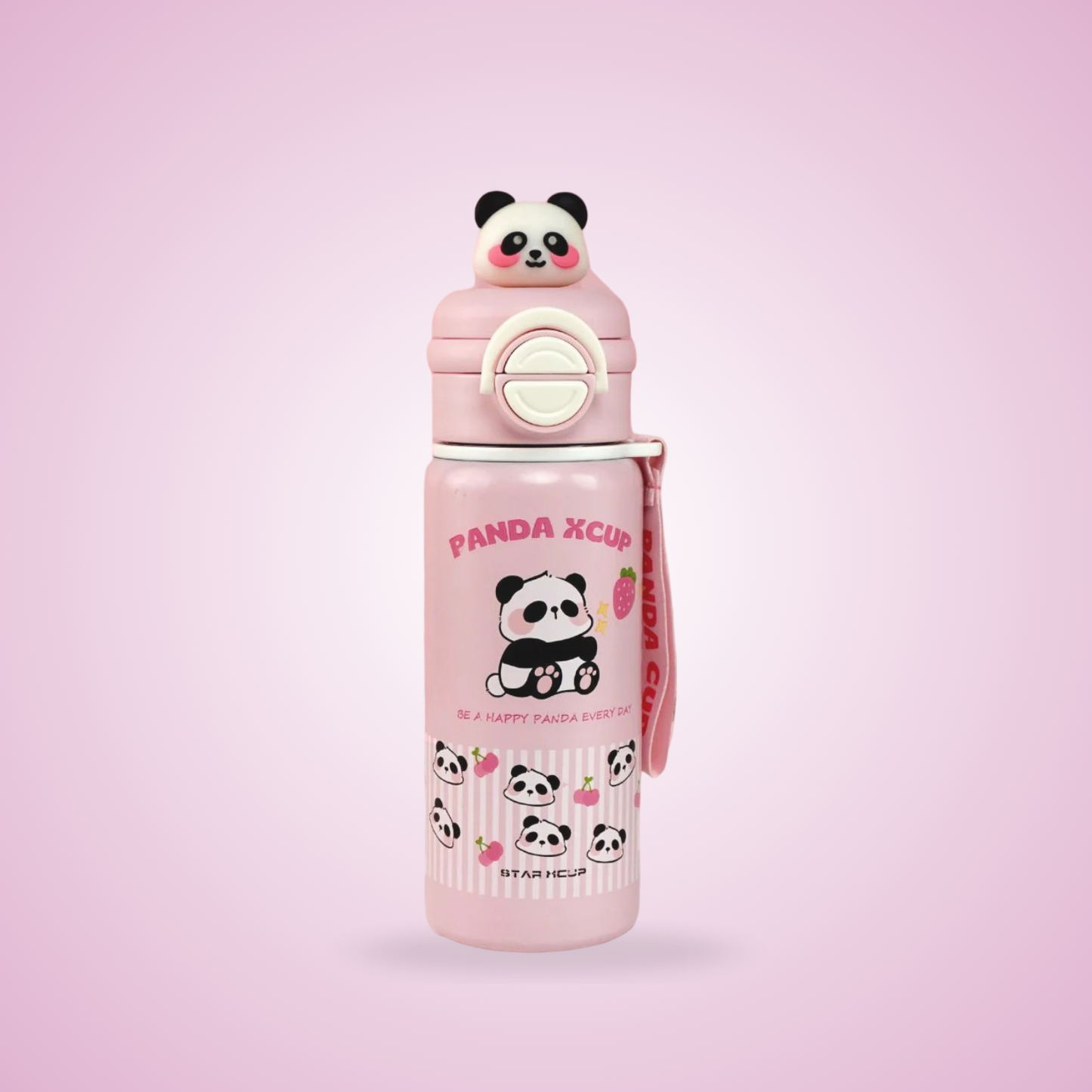 Panda x Cup Insulated Bottle – Cute Double Wall Stainless Steel Thermos for Hot & Cold Drinks | Leak-Proof & Portable Travel Flask