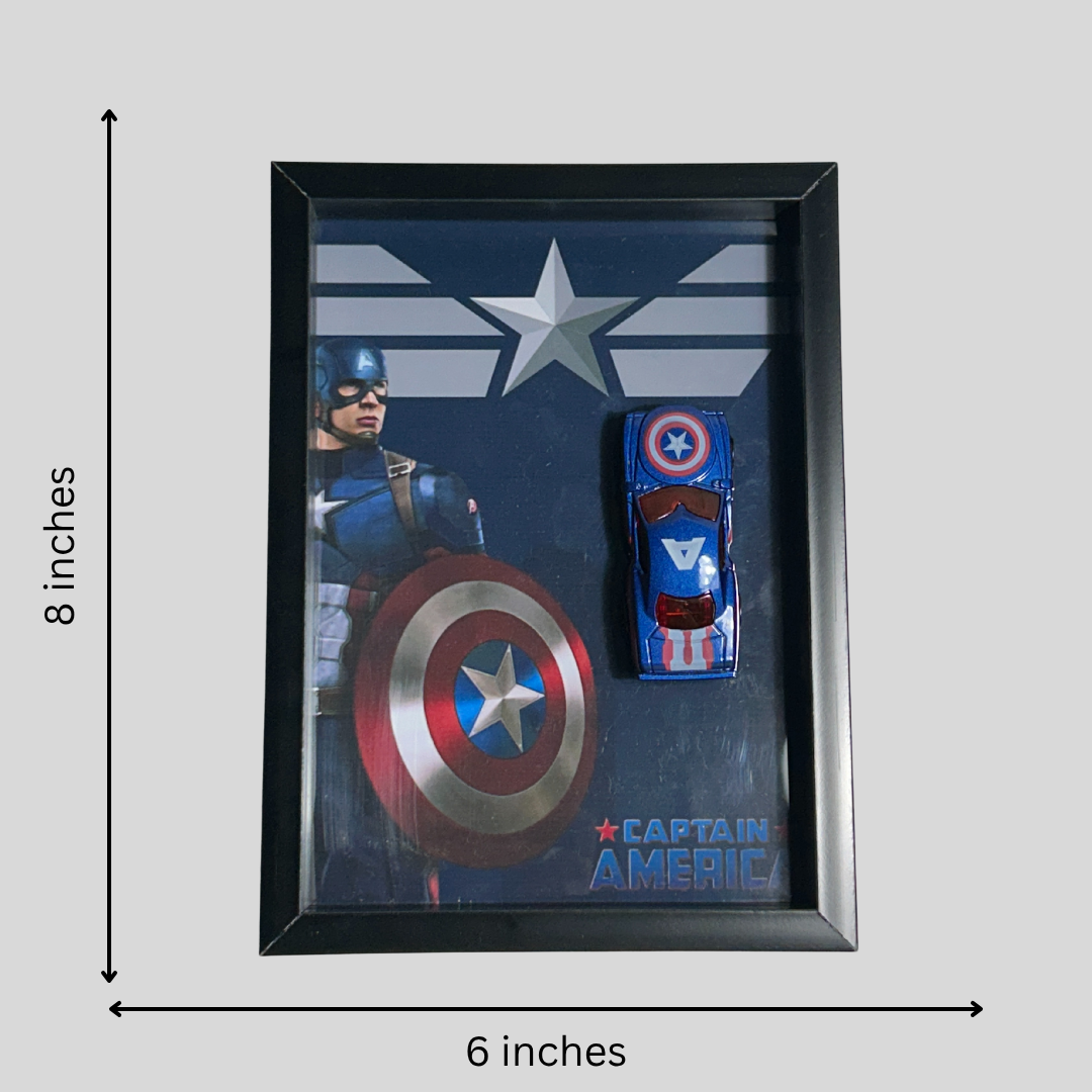 Captain America Diecast Car Frame – Marvel | Limited Edition Display