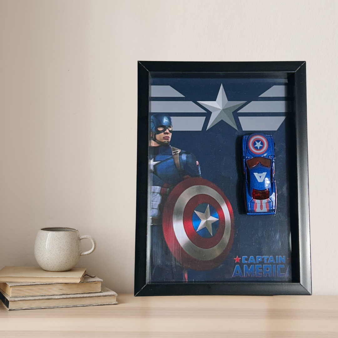 Captain America Diecast Car Frame – Marvel | Limited Edition Display