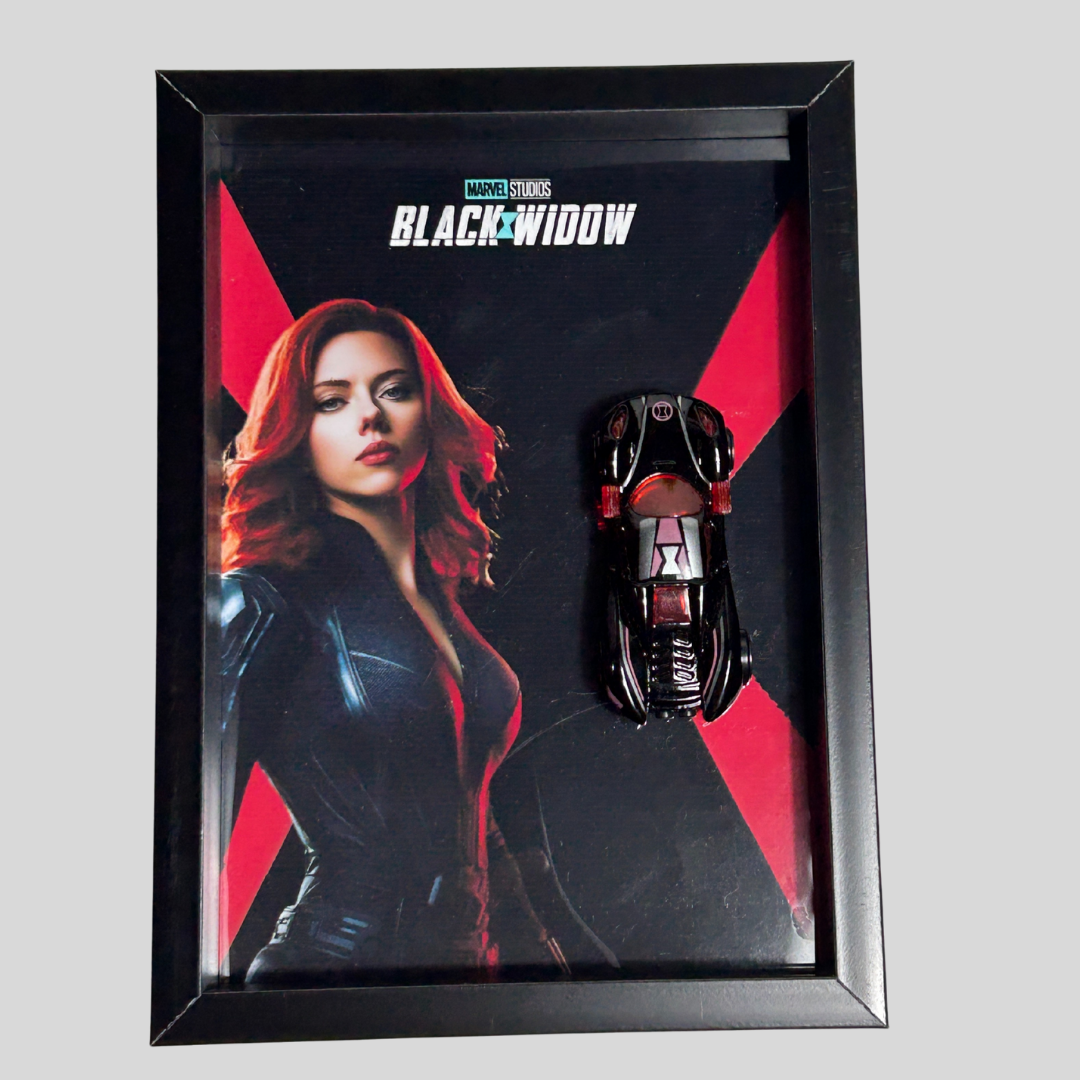Black Widow Diecast Car Frame – Marvel | Limited Edition Display