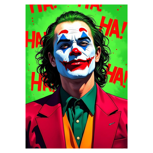 Premium Glossy Aluminium Metal Poster – Joker-Inspired Iconic Villain Artwork | HD Printed Aluminium Wall Decor for Bedroom, Gaming Room, Office & Studio | Waterproof, Fade-Proof Stylish Wall Frame