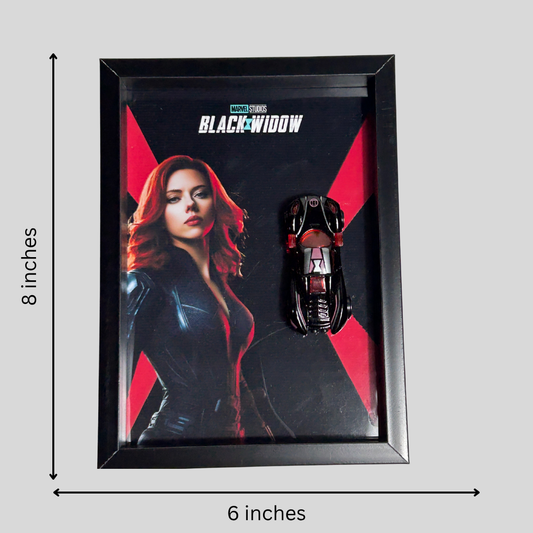 Black Widow Diecast Car Frame – Marvel | Limited Edition Display