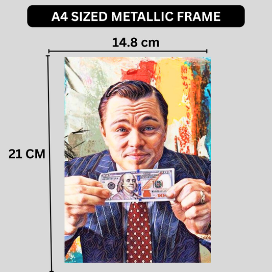 Premium Glossy Aluminium Metal Poster – Motivational Money Art | High-Definition Printed Aluminium Wall Decor for Office, Bedroom & Living Room | Waterproof, Fade-Proof Modern Wall Frame