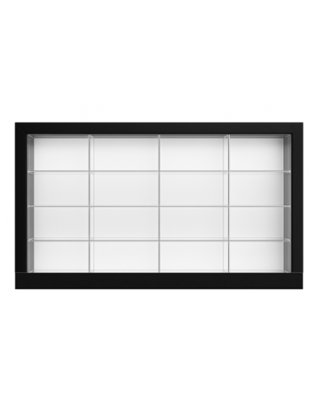 1:64 Scale Diecast Car Display Case with LED White Light – 16 Car Organizer, Black Frame