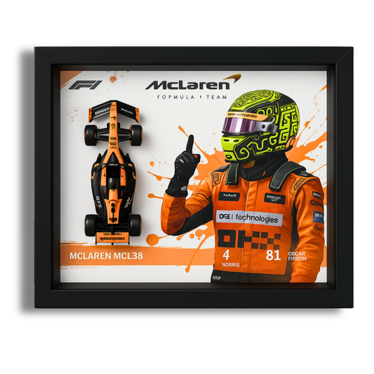 Bburago McLaren F1 Racer Edition Diecast Car Frame 1:43 – Premium 3D Wall Art for Collectors & Racing Enthusiasts