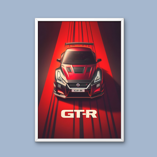 Nissan GTR Framed Car Wall Art – Premium Automotive Decor for Car Enthusiasts