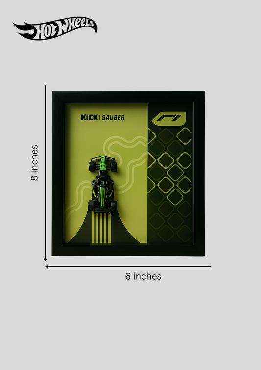 KICK SAUBER F1 Team 2025 Hot Wheels 3D Car Frame – Limited Edition Collectible