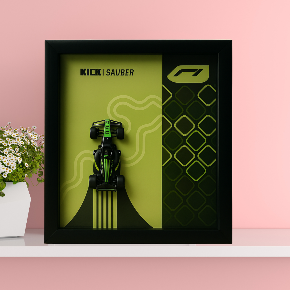 KICK SAUBER F1 Team 2025 Hot Wheels 3D Car Frame – Limited Edition Collectible