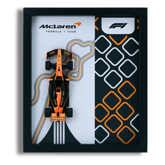 Bburagos Mclaren MCL38 F1 Diecast Car Frame 1:43 – 3D Wall Art