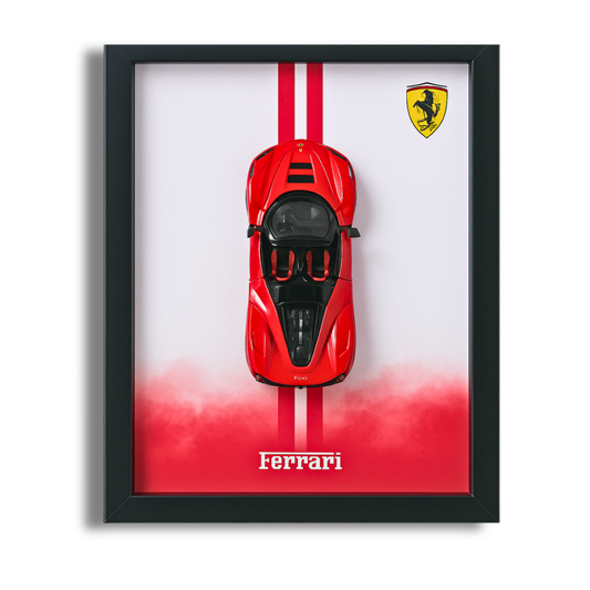 Luxury Ferrari Diecast Car Frame – 3D Wall Art