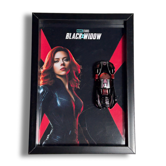 Black Widow Diecast Car Frame – Marvel | Limited Edition Display