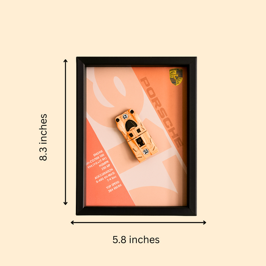 Majorette Exclusive Porsche 917 Premium 3D Car Frame – Luxury Diecast Wall Art for Collectors & Racing Enthusiasts (1:64 Scale)