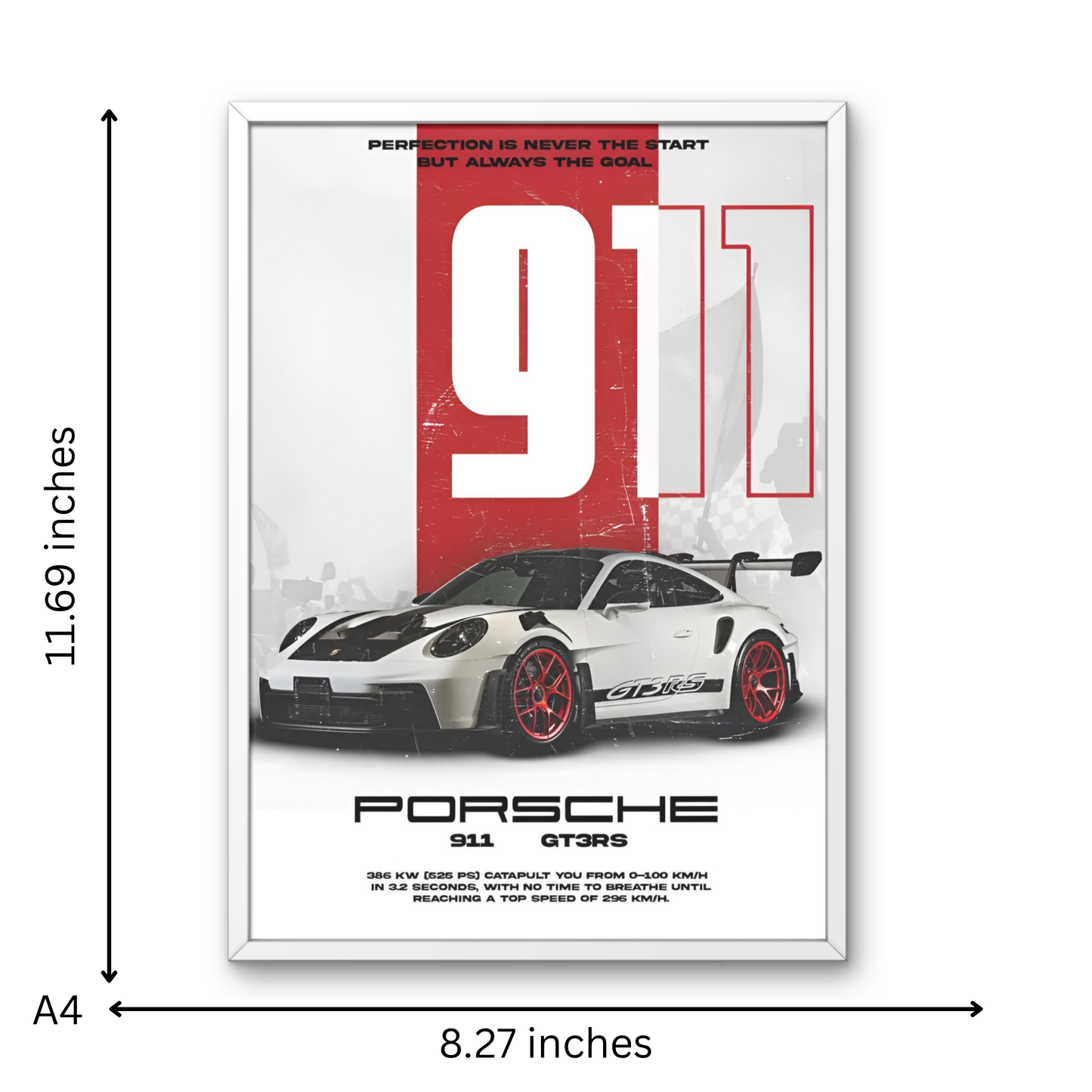 Porsche Framed Car Wall Art – Premium Automotive Decor for Car Enthusiasts