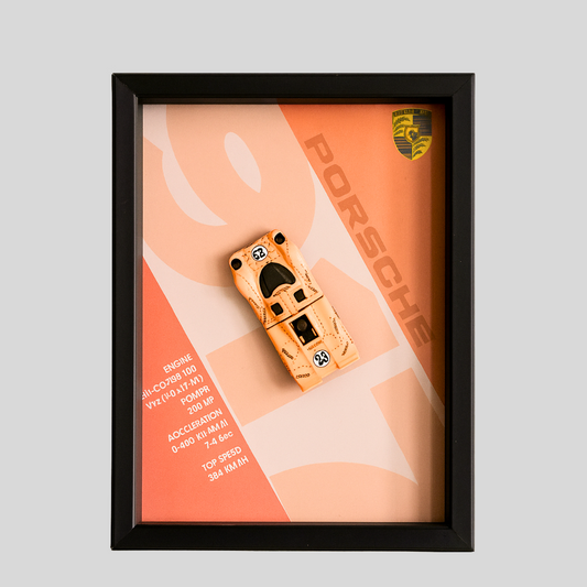 Majorette Exclusive Porsche 917 Premium 3D Car Frame – Luxury Diecast Wall Art for Collectors & Racing Enthusiasts (1:64 Scale)