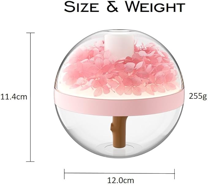 Flower Humidifier β Cute USB Cool Mist Humidifier with LED Night Light for Bedroom