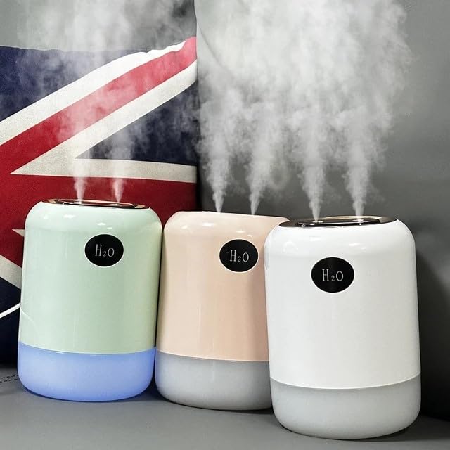 Double Spray Humidifier – High-Capacity Cool Mist Diffuser with Dual Nozzles for Home & Office
