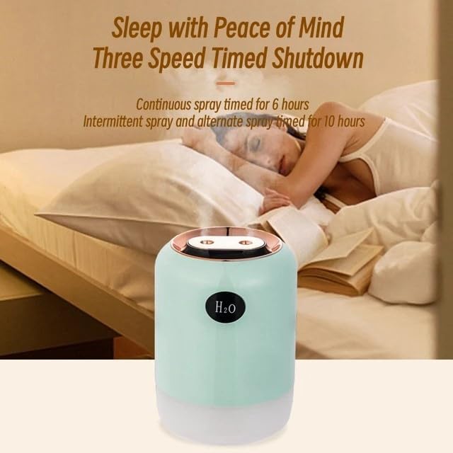 Double Spray Humidifier – High-Capacity Cool Mist Diffuser with Dual Nozzles for Home & Office