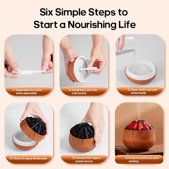 Charcoal Cool Mist Humidifier for Room | Air Purifier & Moisture Control for Bedroom, Home & Office