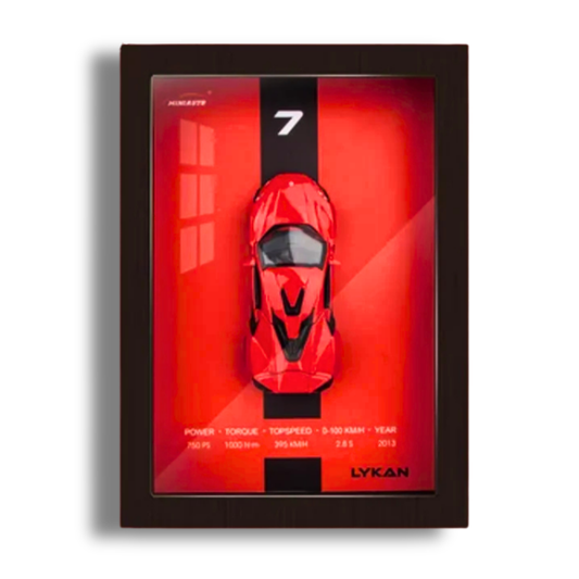 Lykan Hypersport Diecast Car Frame 1:32 – 3D Wall Art