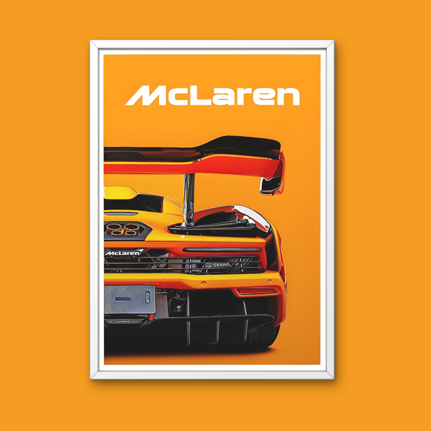 McLaren Framed Car Wall Art – Premium Automotive Decor for Car Enthusiasts