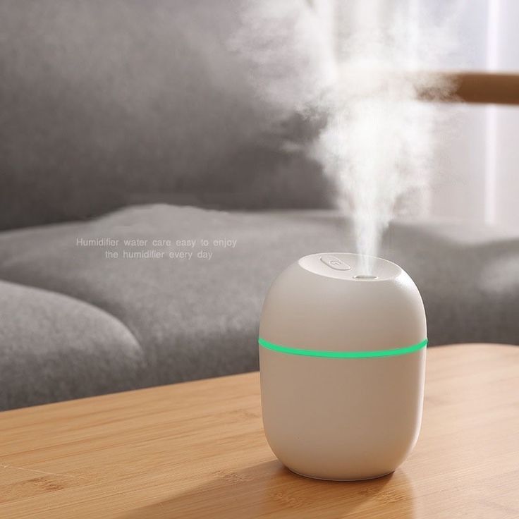 Compact Ultrasonic Humidifier with LED Ring Light