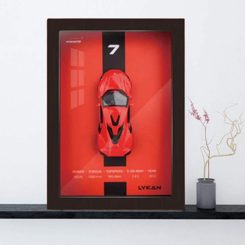Lykan Hypersport Diecast Car Frame 1:32 – 3D Wall Art