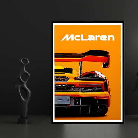 McLaren Framed Car Wall Art – Premium Automotive Decor for Car Enthusiasts