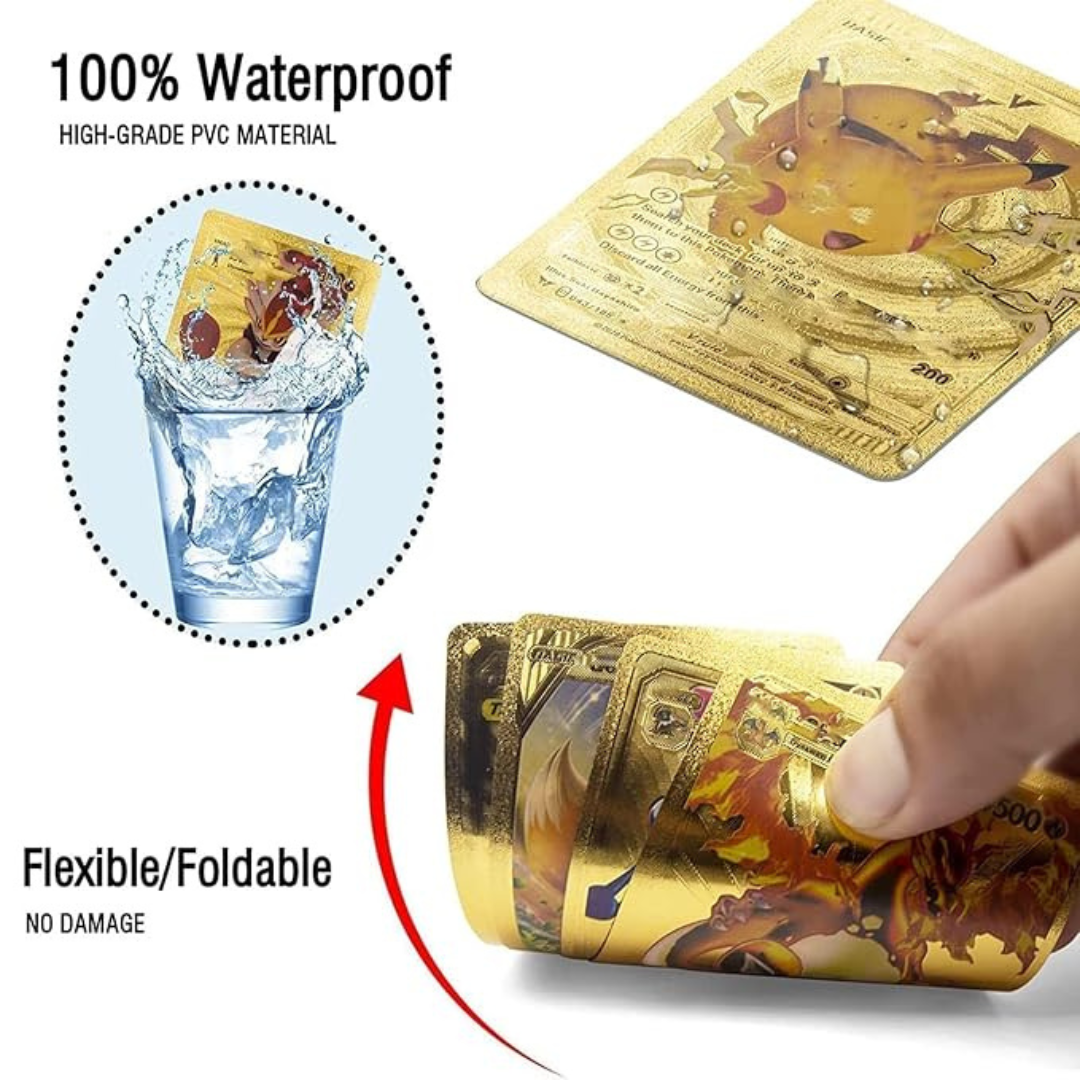 Premium Pokémon Golden Foil Card Set – 55 Cards Collector's Edition for Kids & Fans