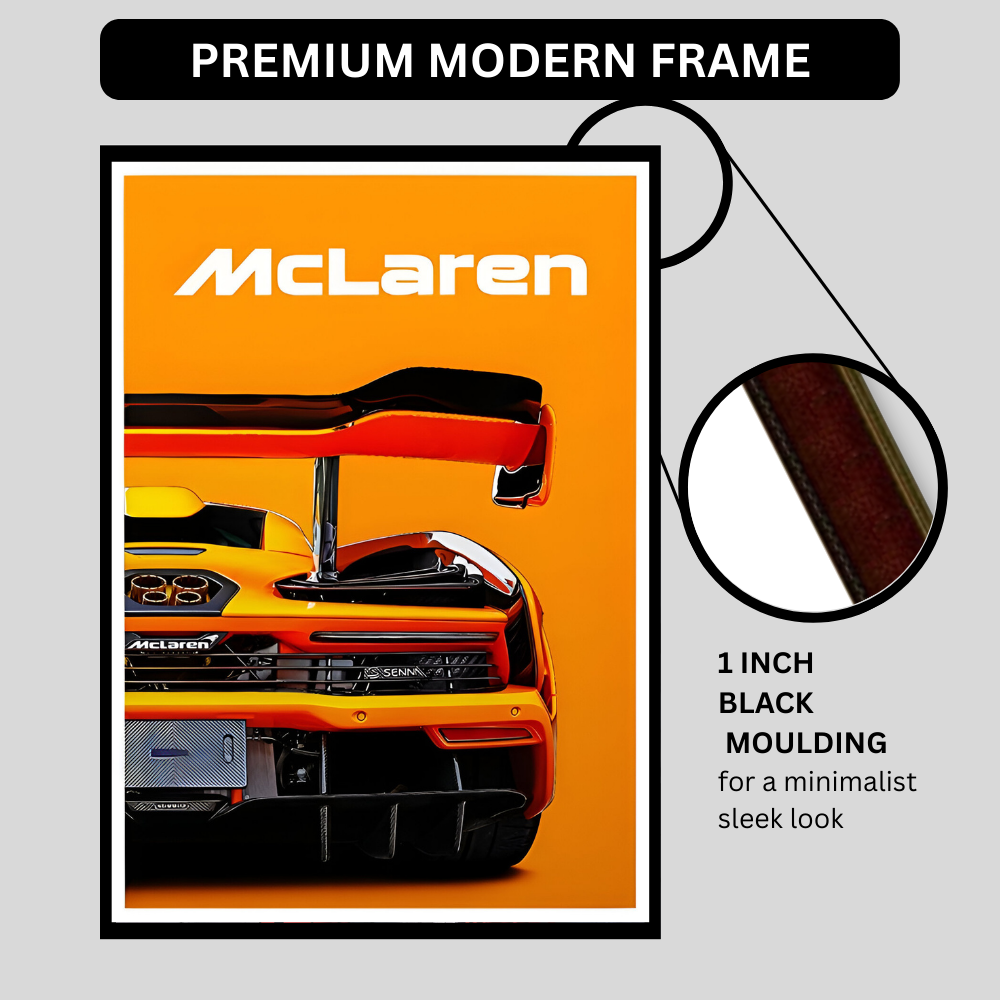 McLaren Framed Car Wall Art – Premium Automotive Decor for Car Enthusiasts