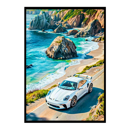 Porsche Framed Car Wall Art – Premium Automotive Decor for Car Enthusiasts