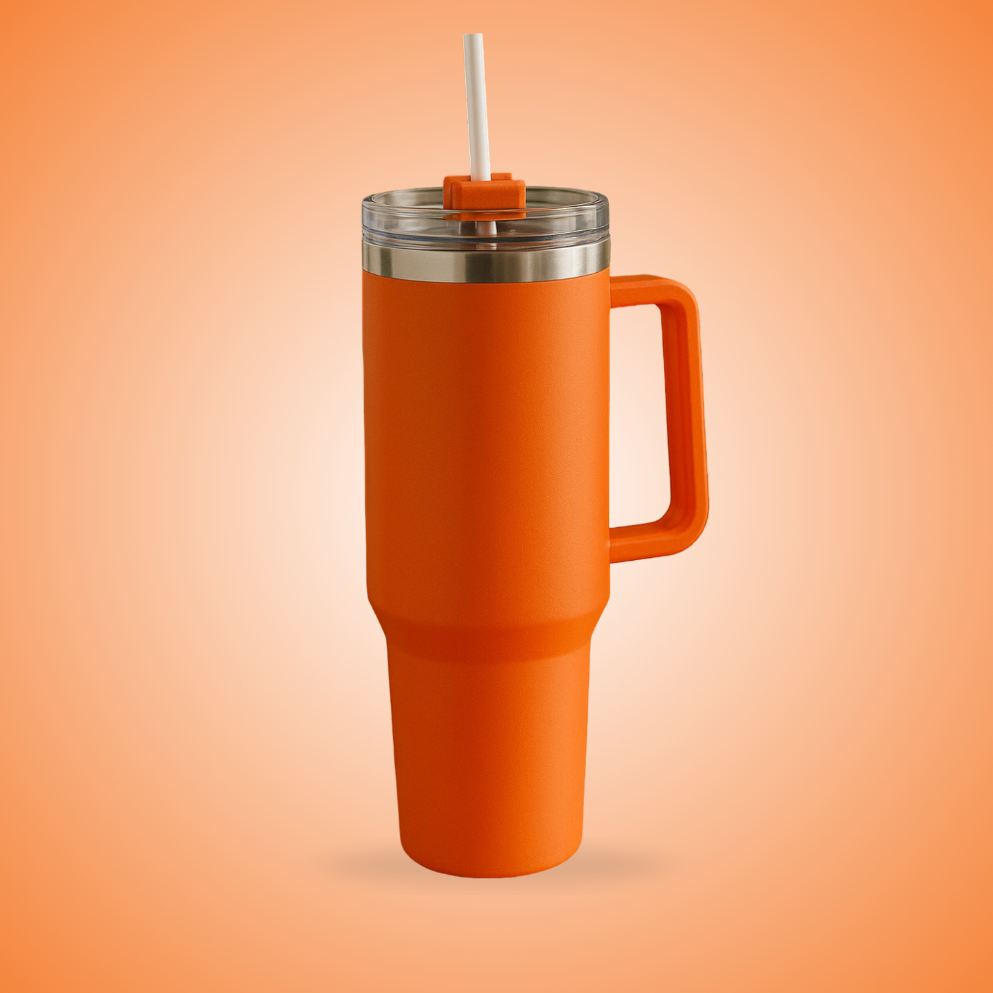 Premium 40oz Stanley Style Tumbler with Handle & Straw