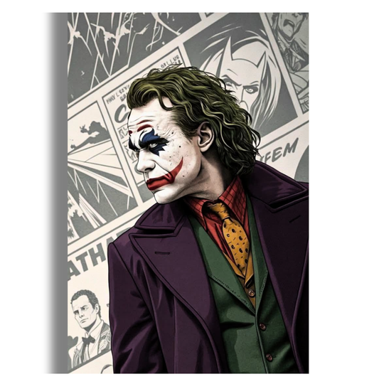 Joker Wall Poster | Dark Joker Comic Style Art Print | DC Villain Wall Decor for Bedroom, Gaming Room & Man Cave | Premium Glossy Poster