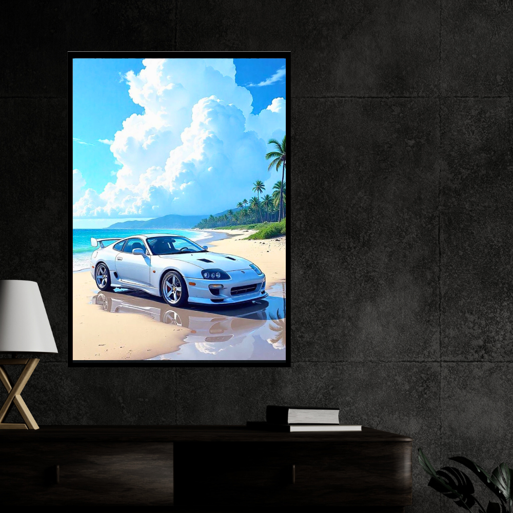 Supra Framed Car Wall Art – Premium Automotive Decor for Car Enthusiasts