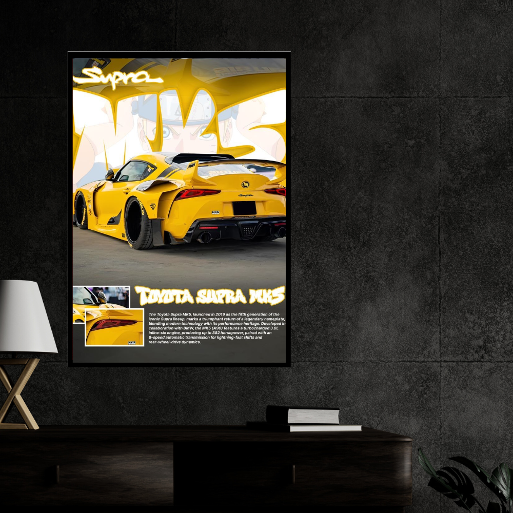 TOYOTA SUPRA MK5 Car Wall Art – Premium Automotive Decor for Car Enthusiasts