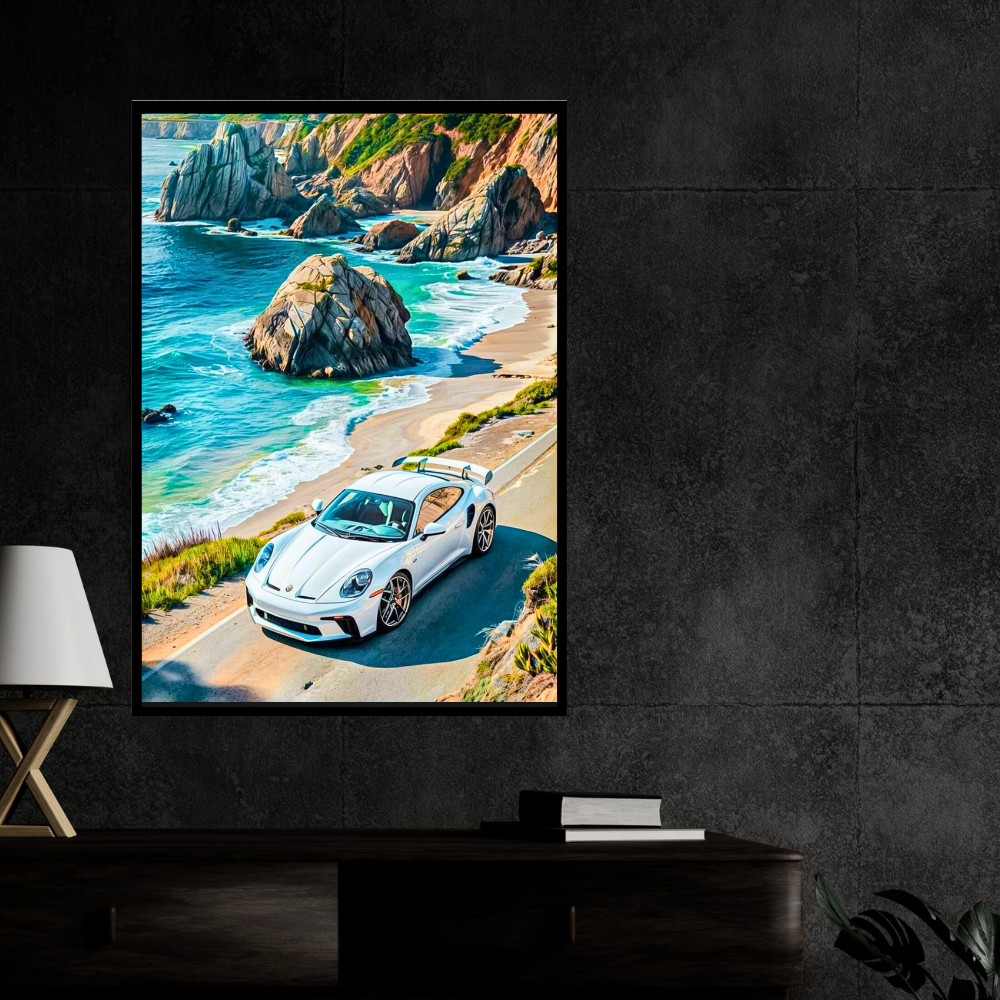 Porsche Framed Car Wall Art – Premium Automotive Decor for Car Enthusiasts