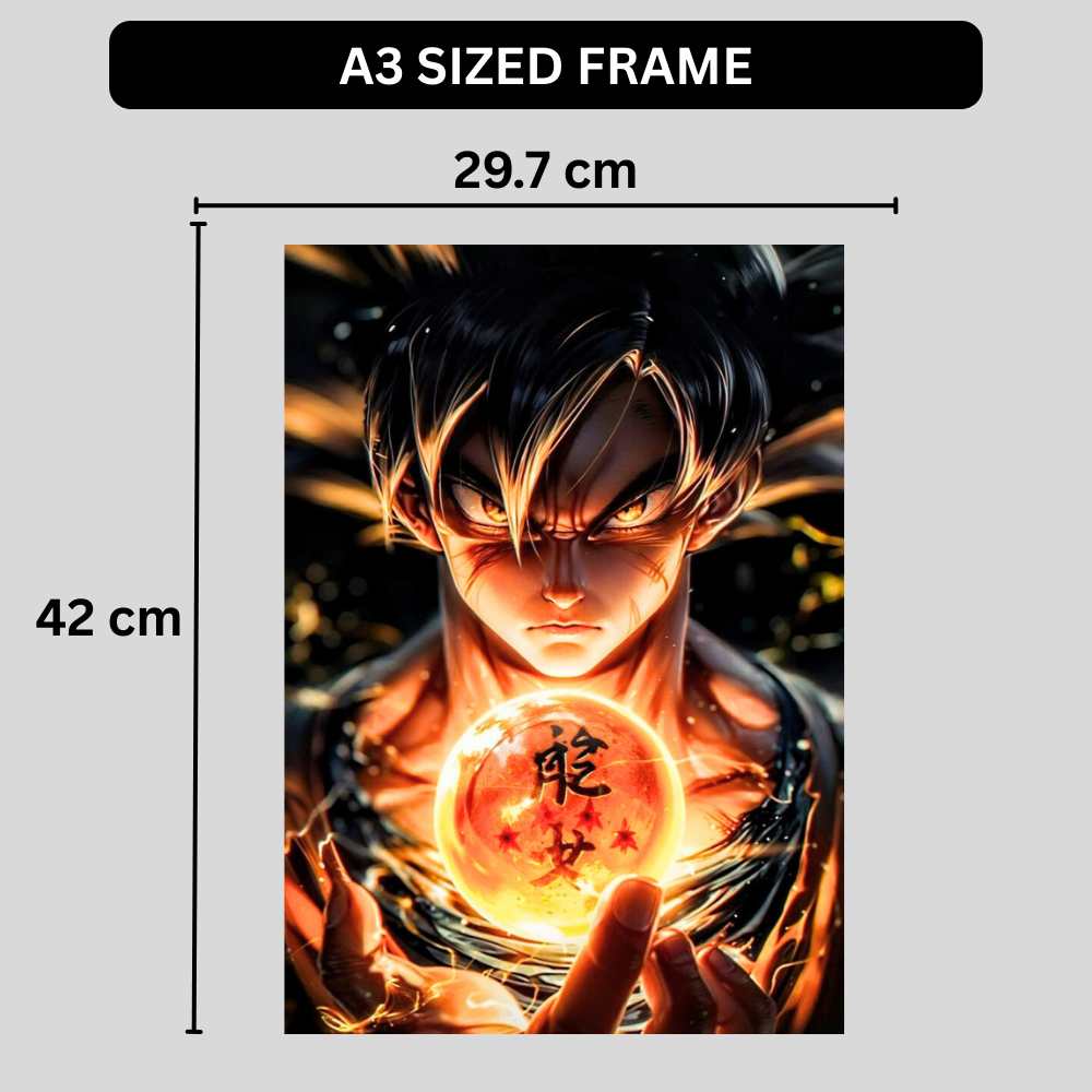 Son Goku Dragon Ball Z Wall Poster | Premium Glossy Anime Poster with Dragon Ball Energy Art