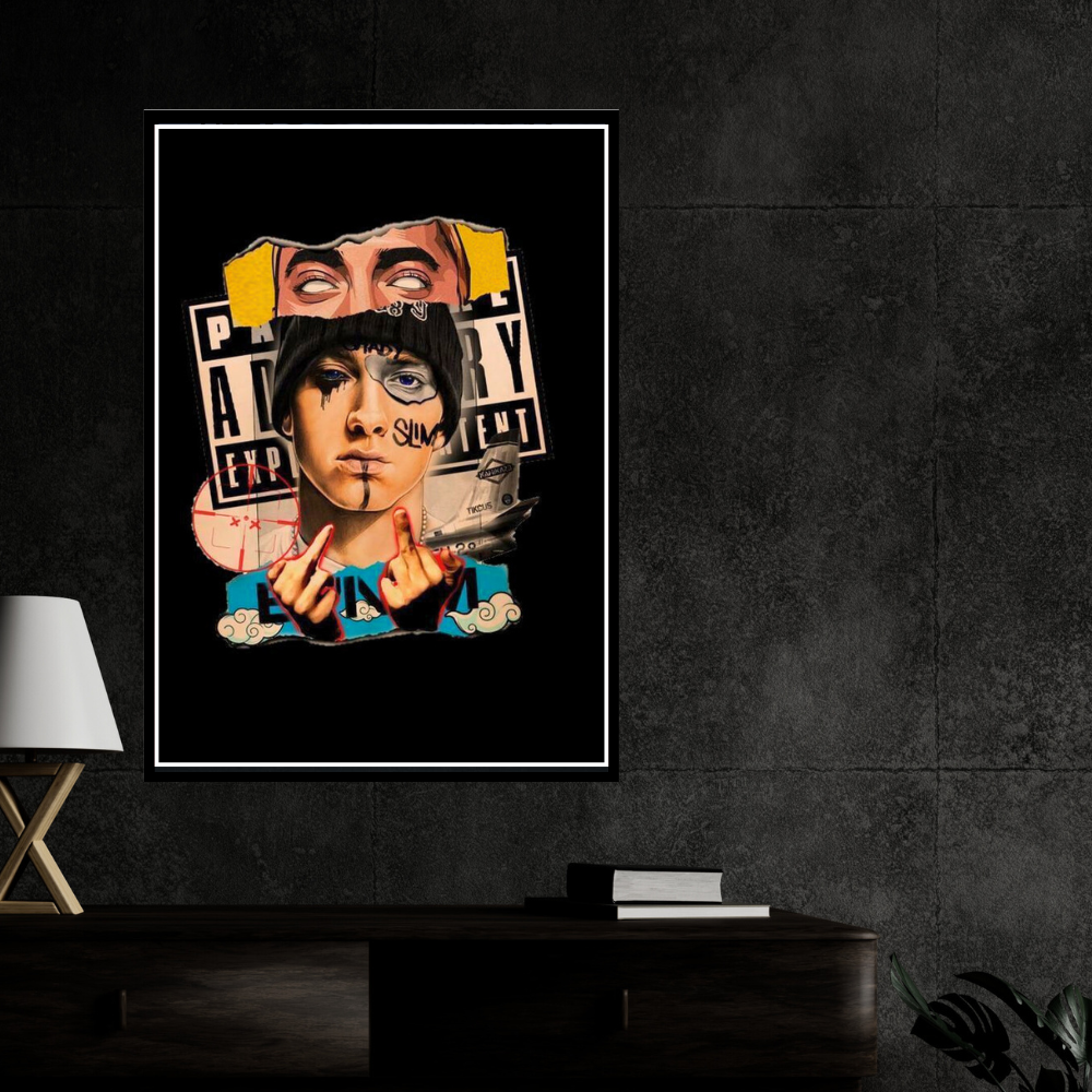 Rebel Silence – Luxury Contemporary Wall Art | Premium 2D Framed HD Glossy Print | Bold Statement Décor