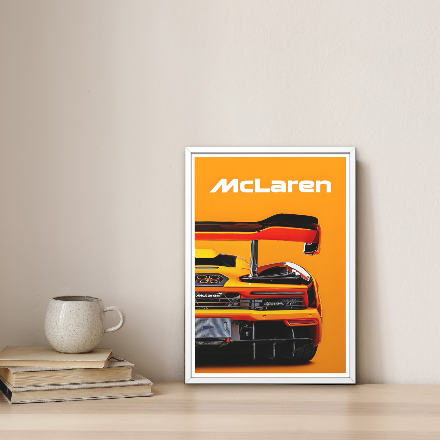 McLaren Framed Car Wall Art – Premium Automotive Decor for Car Enthusiasts