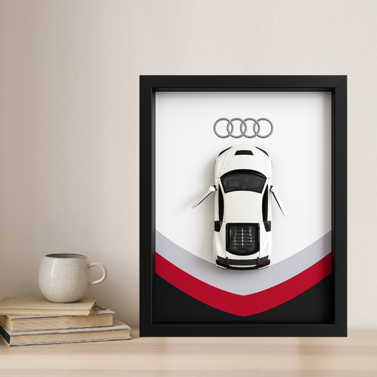 Audi R8 3D Supercar Wall Art – Diecast Car 1:43 Model