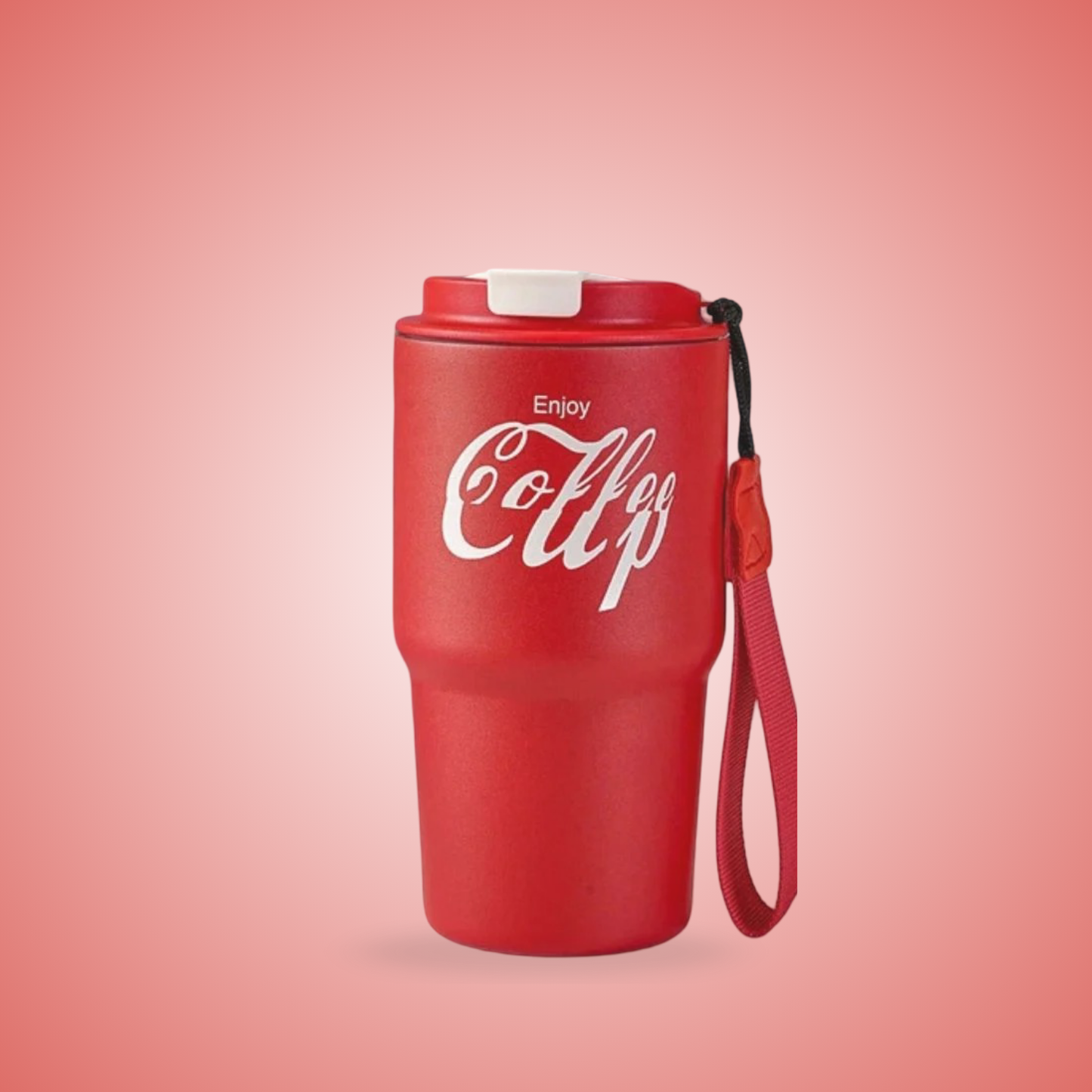Retro Coffee Cup Travel Mug – Double Wall Insulated Mug with Lid | Vintage Style Thermos for Hot & Cold Drinks