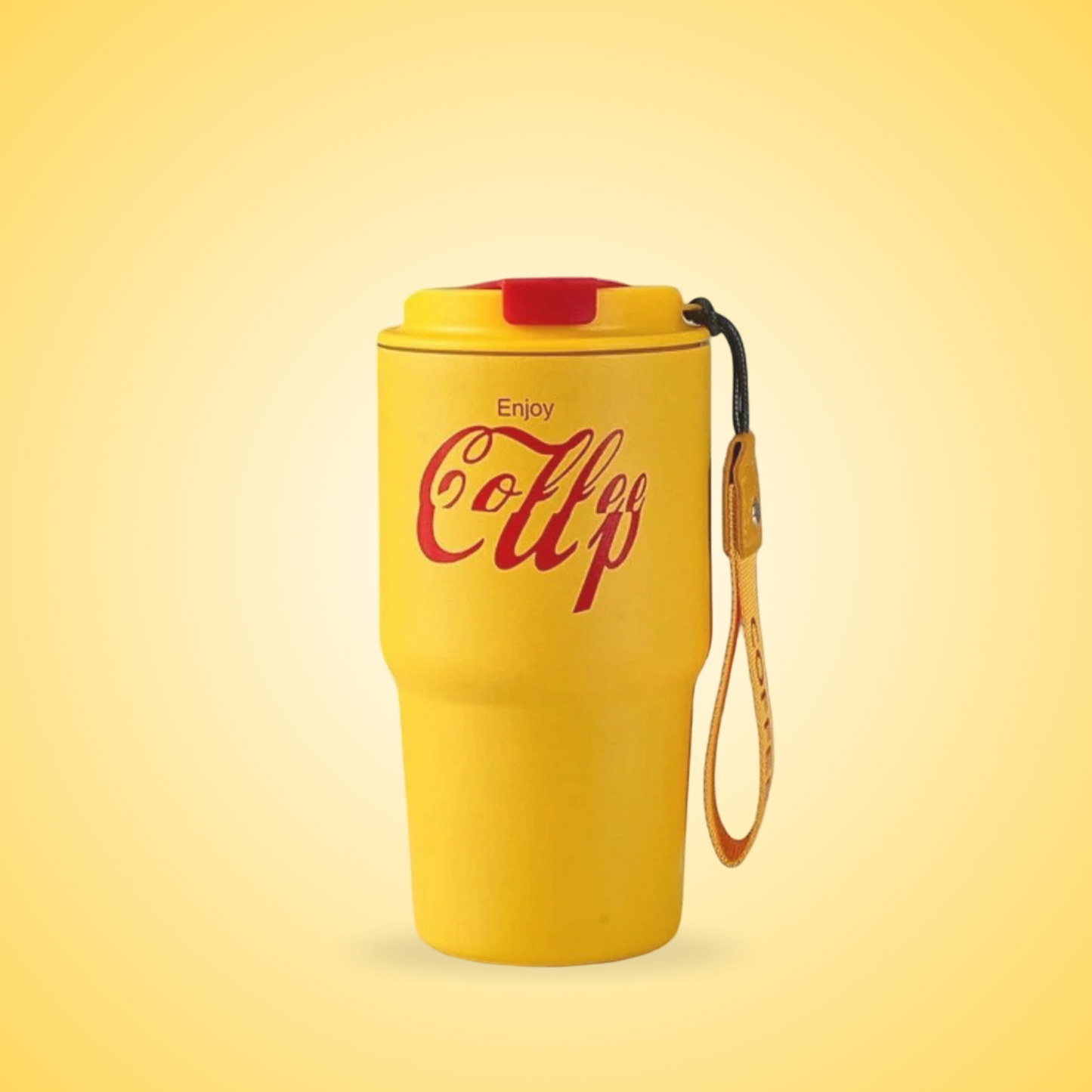 Retro Coffee Cup Travel Mug – Double Wall Insulated Mug with Lid | Vintage Style Thermos for Hot & Cold Drinks
