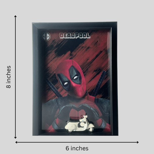 Deadpool Diecast Scooter Frame with Hot Wheels – Marvel | Limited Edition Display